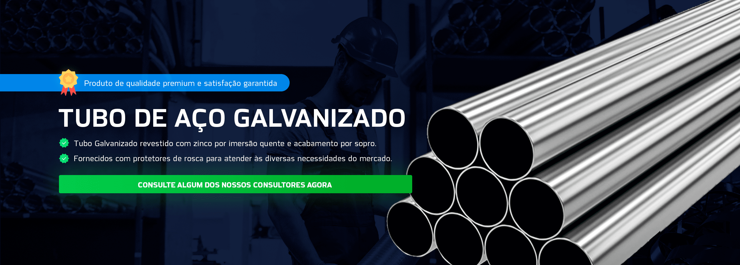 tubo de aço banner